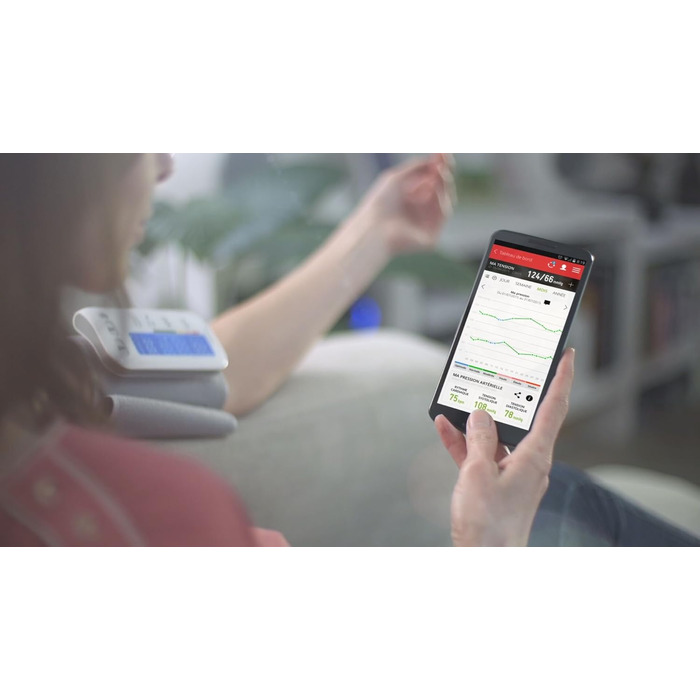 Тонометр Terraillon TensioSmart Bluetooth: вимірювання тиску та пульсу, 2 користувачі, 60 місця пам'яті, білий