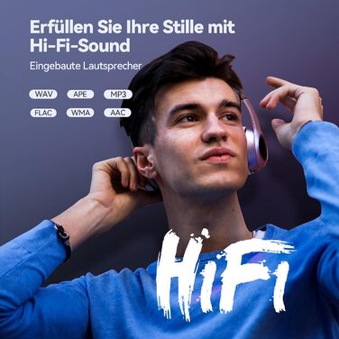 MP3-плеєр AGPTEK 64GB з Bluetooth 5.3, TFT-екраном 2.4