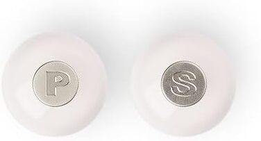 Le Creuset Mini Mill Set, Salt and Pepper Mills, ABS Plastic, Each 5 x 5 x 12.1 cm, Ceramic Grinder, Shell Pink, 44900117770000
