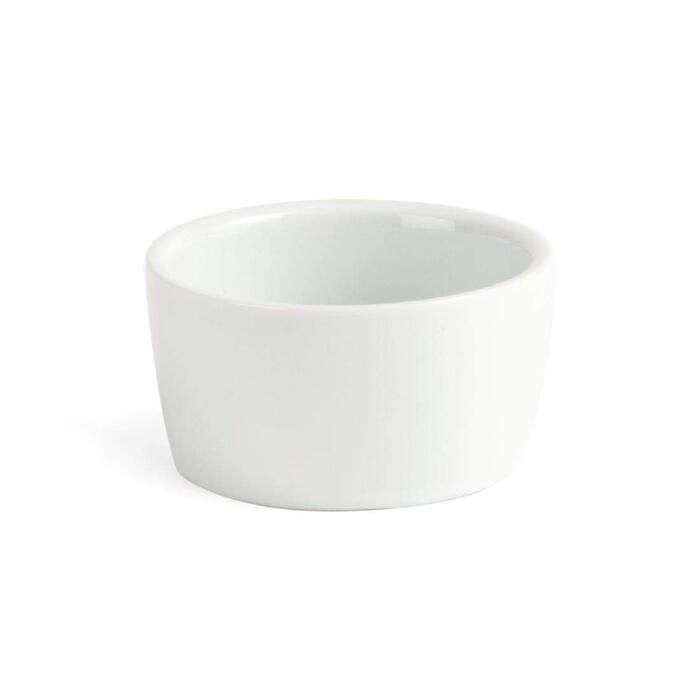 Olympia white butter dishes, 62 mm, porcelain, innovative design, 12 pieces