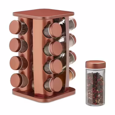 Relaxdays Spice Carousel with 16 Jars