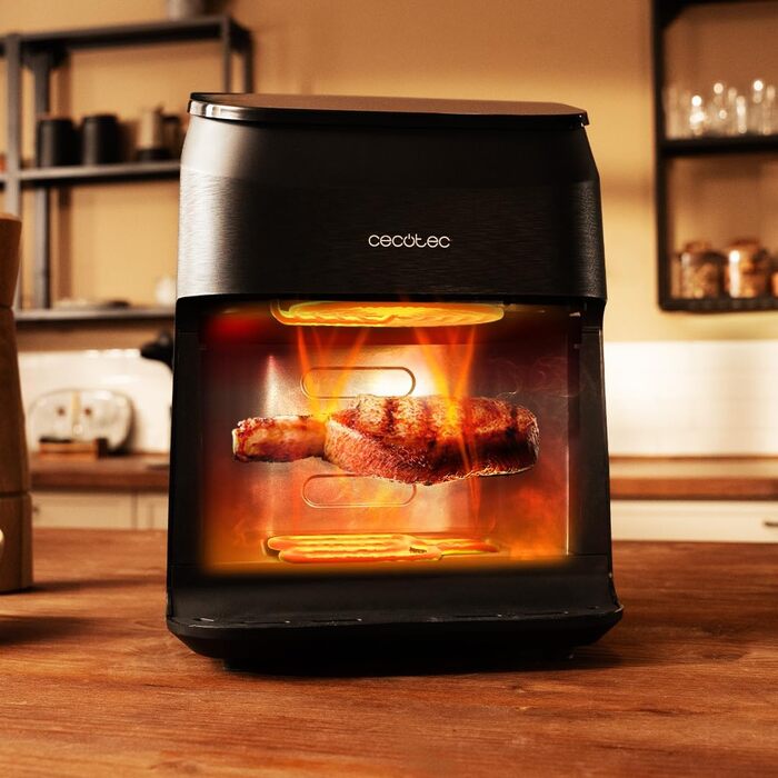 Фритюрниця Cecotec CecoFry Advance Double 9 л. Електрична, без масла, з цифровим керуванням, 2850 Вт, 2 кошики, PerfectCook
