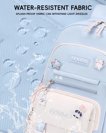 Рюкзак Tanou для дівчаток, шкільний набір: рюкзак, сумка через плече та пенал. Шкільний рюкзак для підлітків, casual, блакитний.