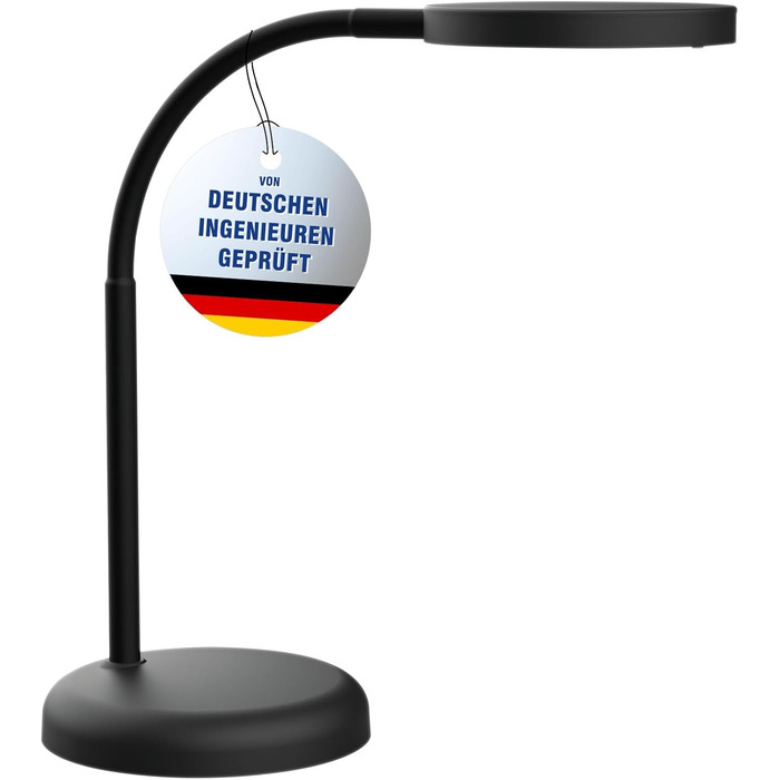 Світлодіодна лампа для столу MAULjoy | Стильна настільна лампа з регулюванням висоти | Настільна лампа для офісу та дому | Чорний колір, 33.5 см
