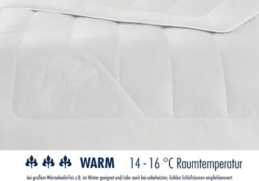 Irisette Kamel Warm Duo Winter Blanket - Made in Germany - Duo duvet made of camel hair for winter, 135 x 200 cm, white, Öko-Tex certified 135x200 cm Duo Single