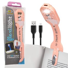 Перезаряджувана LED лампа для читання Flexilight 2-в-1: кліпса для книги, ліхтарик для дітей та дорослих, аксесуар для читання, подарунок для книголюбів (Lama)