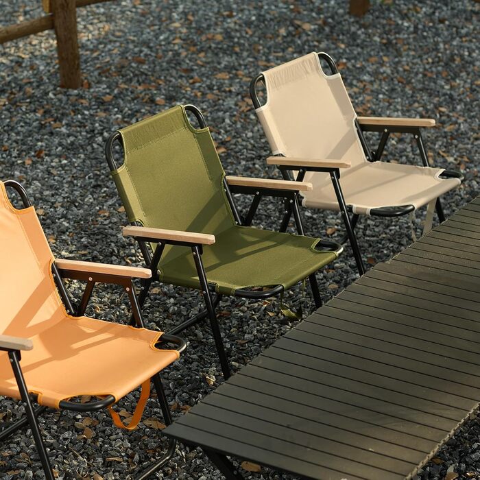 Крісло кемпінгове складне, стілець для риболовлі, камуфляж, 225 кг, Oxford, для саду, пікніка, подорожей (Зелений)