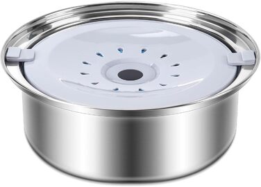 Нержавійна миска для собак з антивитіканням, 2L, преміум якість. Миска для собак та котів, антивитікаюча, великий об'єм 2L