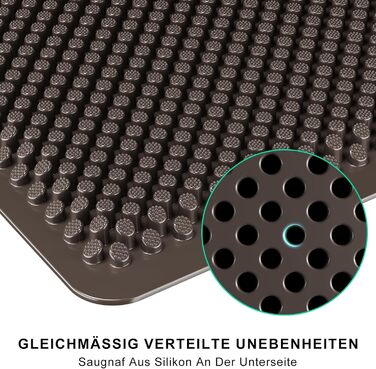 Килимок для порогу Fowooyeen з силікону, 43x76 см, коричневий - антиковзаюча, миюча, для дому та вулиці