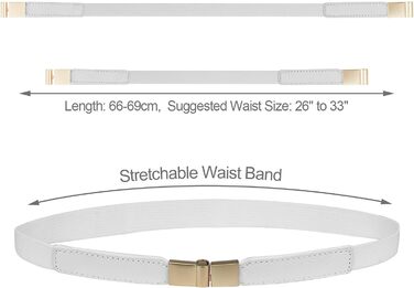 Жіночі тонкі ремінні EAONE 5 шт. у наборі, еластичні пояси для суконь, великі розміри, кольори: золото, чорний, білий, червоний, темно-синій