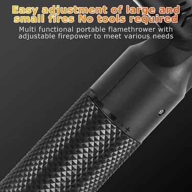 Бутанова пальник-факел Küchenbrenner: велика полум'я Jet, регульована, для кемпінгу, приготування їжі, зварювання, грилю. Повторно заправляється, портативна міні-паяльна лампа. Чорний колір.
