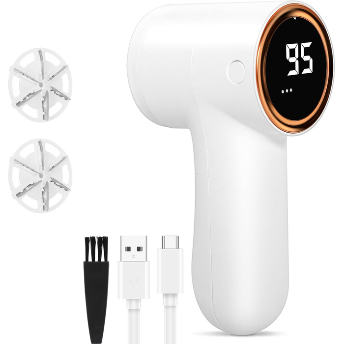 Електричний видалення ворсу Cozary: 6 лез, 5 швидкостей, LED-дисплей, для одягу