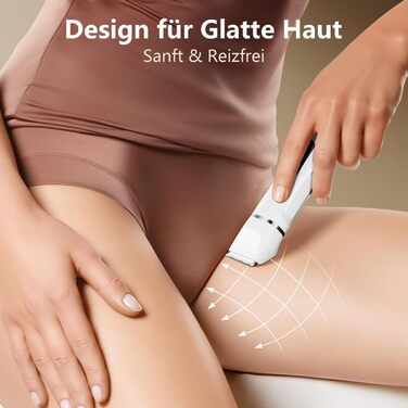Електричний жіночий епілятор та тример 2-в-1 Intimrasierer, для догляду за тілом та зоною бікіні, вологостійкий, подарунок для жінок