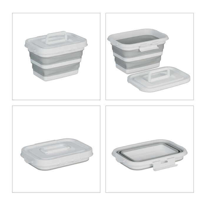 Collapsible Storage Basket with Lid