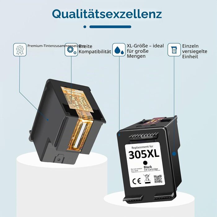 Картридж HP 305 XL чорний (сумісний) для принтерів HP DeskJet 2700e, 2800e, 4200, Envy 6000, Pro 6400