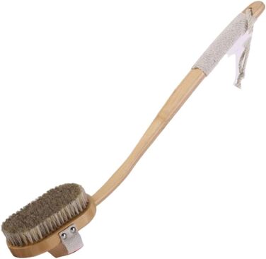 Horsehair body brushes for women, bamboo bath brushes with long handles, back scrubbers for the shower, bath accessories for men