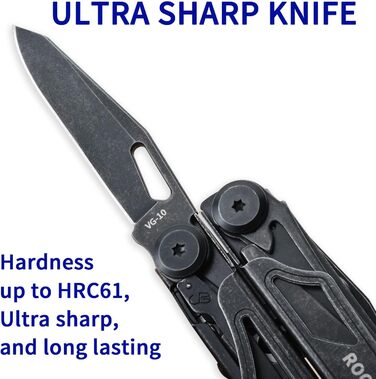 ROCKTOL Мультитул 29-в-1: Плієри, кусачки, пилка, сталь, для кемпінгу та виживання