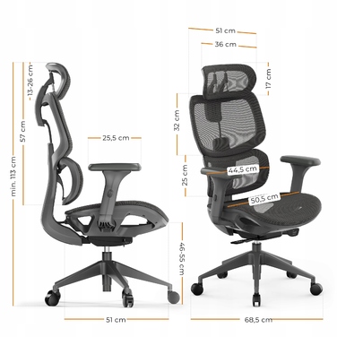 Обертове крісло Sense7, графітове