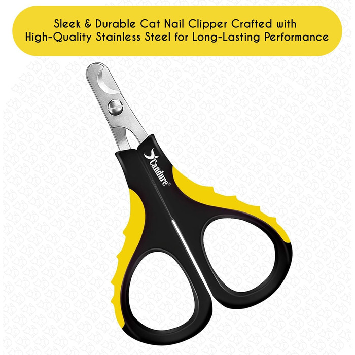 Професійні ножиці для обрізання кігтів собак та котів Candure з пилочкою, нержавіюча сталь, безпечний захист, 15 см