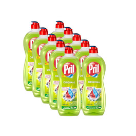 Засіб для миття посуду Pril Original Limette з високою жиророзчинною здатністю, аромат лайма, 675 мл (набір 12 шт)