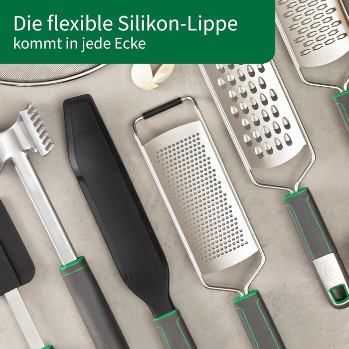 Міксер ручний Fackelmann Chefkoch з ергономічною ручкою Soft-Touch, нержавіюча сталь, стійкий до 220°C, для збивання вершків та іншого