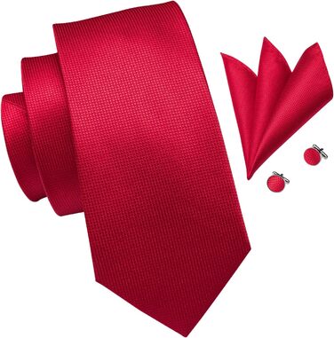 Набір краватки, нагрудного хустинки та краваткових затискачів Hi-Tie, золотий, червоний у кельвійний клітинку, для вечірки, весілля