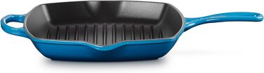 Чавунна гриль-пательня Le Creuset Signature, квадратна, 26 см, для всіх типів плит, індукція, 2,86 кг, колір Марсель
