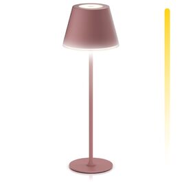 Світлодіодний акумуляторний настільний світильник Brandson з димером та сенсорним керуванням (Рожевий) - LED лампа на стіл, нічник, для читання (в приміщенні/на вулиці)