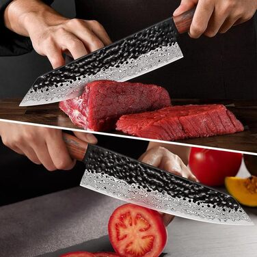 Професійний кухонний ніж Kiritsuke BILLION DUO 21 см, дамаск VG10, 67 шарів, дерев'яна ручка, серія HGBY
