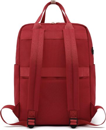 Рюкзак FUXINGYAO для жінок з відділенням для ноутбука 15.6 дюймів, антикрадійний, 23L (Червоний)