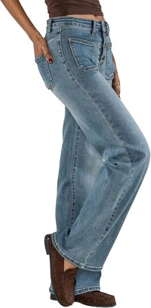 Джинси жіночі Nina Carter P139 розкльошені bootcut, висока талія, вінтажний блакитний (L)