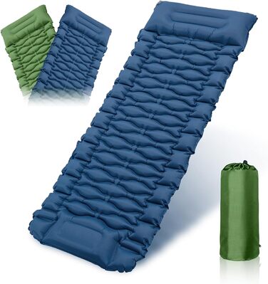 Саморозкладаний килимок для кемпінгу Samlonge: Товста повітряна матрац з насосом, водонепроникний, для відпочинку на природі, у наметі, для туризму