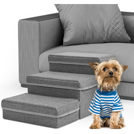 Сходинки для собак Sunowl, 2-ступеневі складні, широкі, з місцем для зберігання, для маленьких собак та котів, м'яка, неслизька поверхня