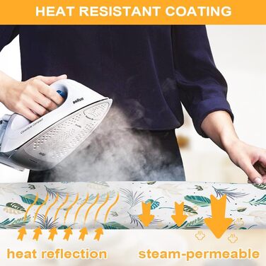 Набір для прасування, 110x35 см, бавовна, з гумкою, для прасування з парою, сірий