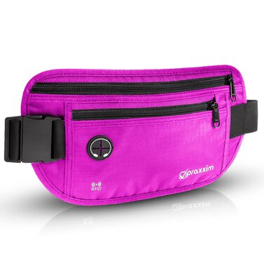 Чоловіча та жіноча бананка - плоска бананка для телефону до 7 дюймів - поясна сумка для спорту, подорожей та бігу (Рожева)