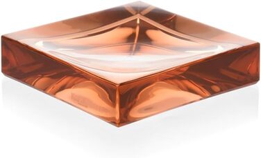 Kartell Boxy Toothbrush Holder, Plastic, Transparent, 7 x 7 x 12 cm (Soap Dish, Rosa Nude)