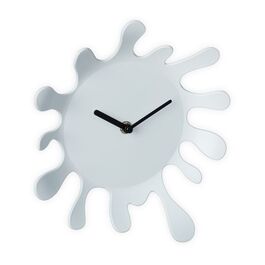 Relaxdays Білі настінні годинники Сплески кольору