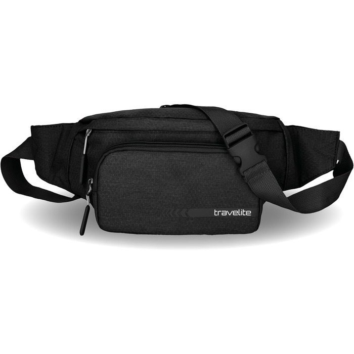 Чорна поясна сумка Travelite Kick Off: 30 см, 5 л, для подорожей та спорту