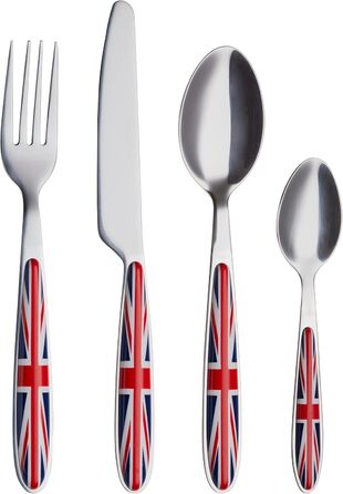 Набір столових приборів Exzact Rostfrei Stahl (16 предметів) з дизайном Union Jack