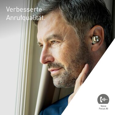 Technics EAH-AZ100E-S Бездротові навушники з активним шумозаглушенням, 10 мм драйвер, Bluetooth Multipoint, AI Voice Focus, срібні