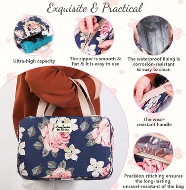 Сумка для туалетних аксесуарів велика, дорожня косметичка, органайзер для макіяжу, сумка для косметики з ручкою для жінок та чоловіків, #9, леопардовий принт