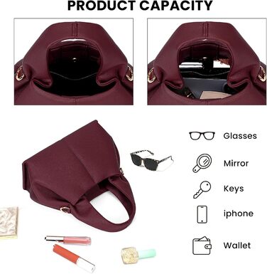Сумка-клатч жіноча Cloud Pouch Bag бордового кольору міні, крос-боді з ремінцем