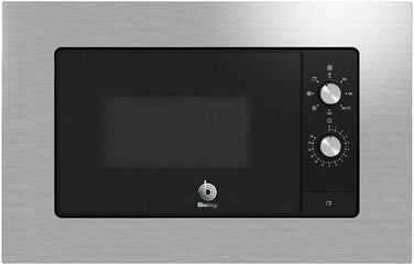 Вбудована мікрохвильова піч Balay 3CG6112X3 з нержавіючою сталлю, 38 см, 20 л, механічне керування