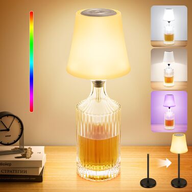 Світлодіодні настільні лампи бездротові 2 шт, IP54, акумуляторні, білі, з димером, сенсорне управління, 5200mAh для ресторанів, спальні