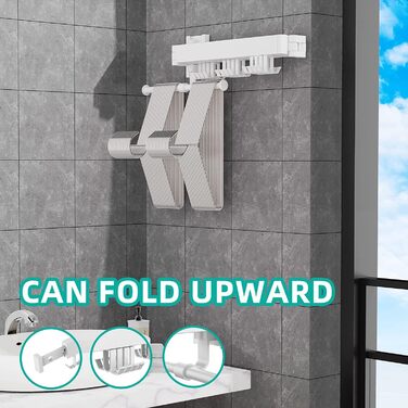 Сушарка для білизни Honeyhouse настінна розкладна, чорна, з кріпленням та тримачами для шкарпеток