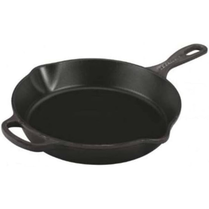 Сковорода-вок Le Creuset Signature 26 см, чавун, чорна матова, універсальна для всіх плит і духовок, 2 л