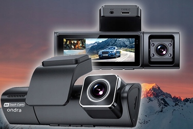 Автомобільний відеореєстратор Ondra XR170 4K UHD: 3 камери, GPS, Wi-Fi