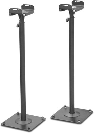 Підставка для колонок Drall BS16B (2 шт.) - металеві стійки для акустики, регульована висота, з кабелепроводом, чорний колір