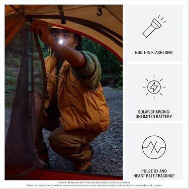 Годинник Garmin Instinct 3 Solar 45 мм - сонячна зарядка, один розмір