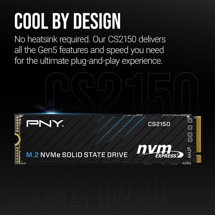 SSD PNY CS2150 2TB M.2 NVMe Black - Швидкий накопичувач для ПК